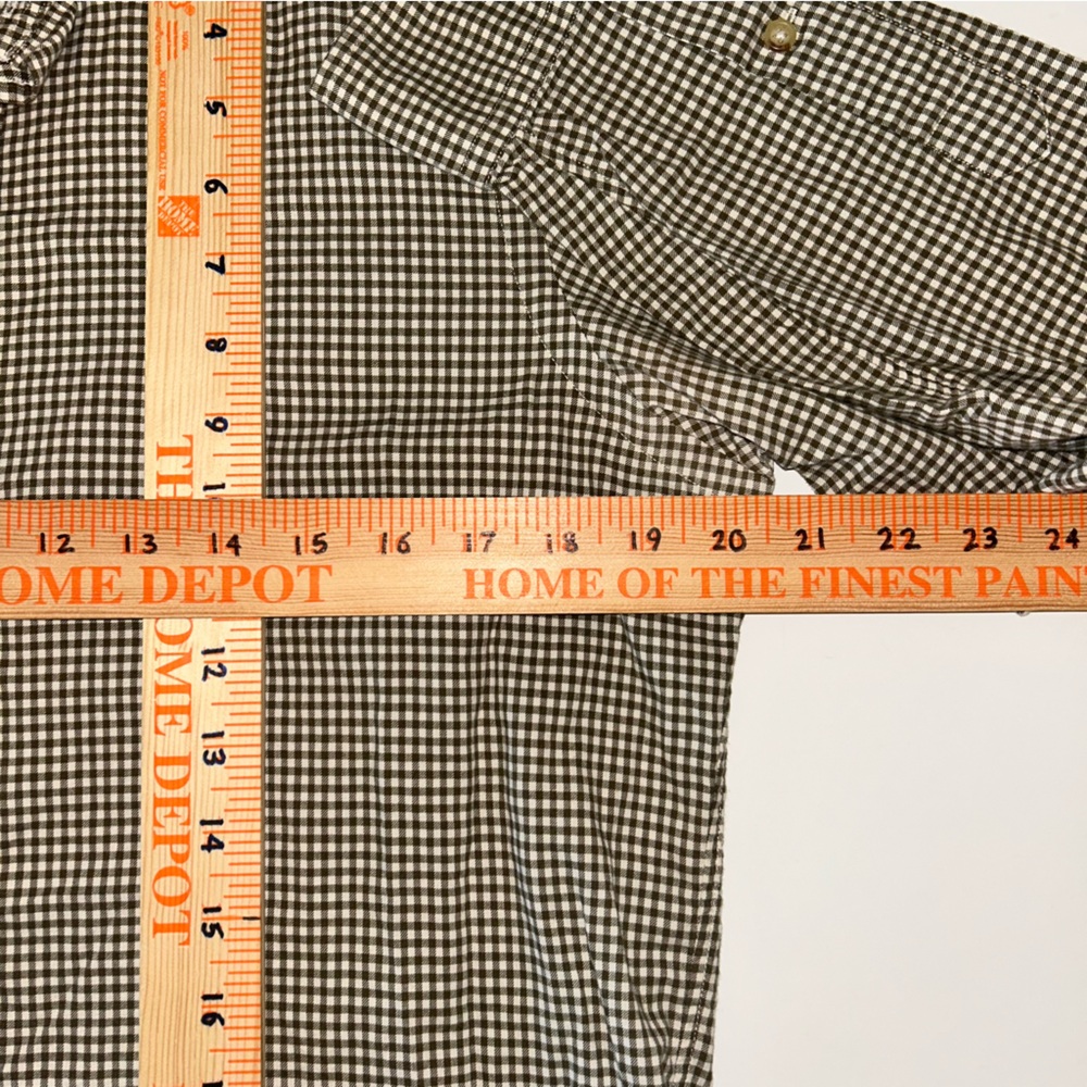 Polo Ralph Lauren mens brown gingham stretch poplin long sleeve shirt size SMALL - Picture 8 of 9